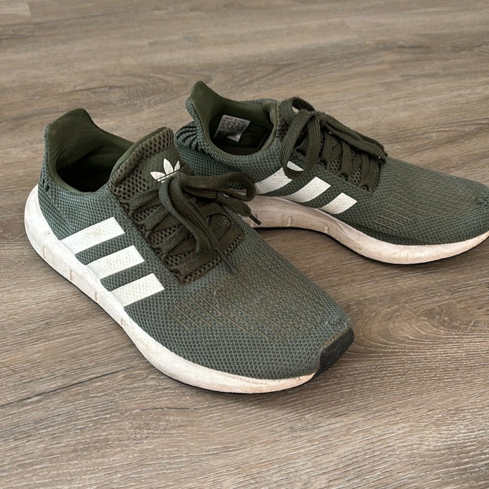 Green Adidas shoes